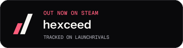 Dark launch badge for hexceed