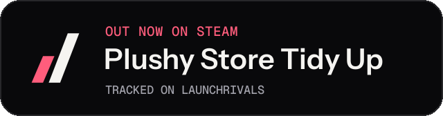 Dark launch badge for Plushy Store Tidy Up