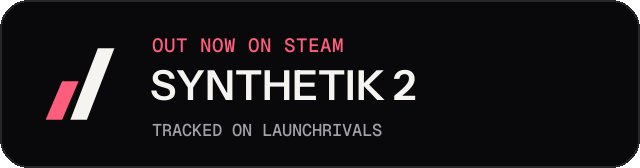 Dark launch badge for SYNTHETIK 2