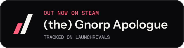 Dark launch badge for (the) Gnorp Apologue
