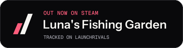 Dark launch badge for Luna's Fishing Garden