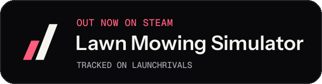 Dark launch badge for Lawn Mowing Simulator