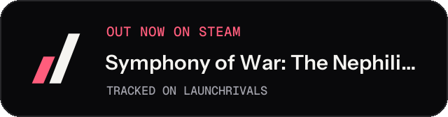 Dark launch badge for Symphony of War: The Nephilim Saga