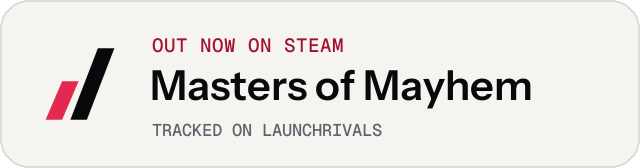 Light launch badge for Masters of Mayhem