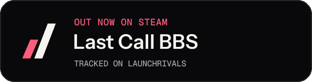 Dark launch badge for Last Call BBS