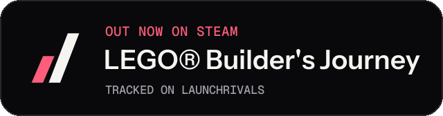 Dark launch badge for LEGO® Builder's Journey