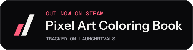 Dark launch badge for Pixel Art Coloring Book