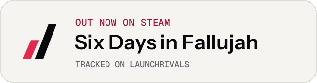 Light launch badge for Six Days in Fallujah