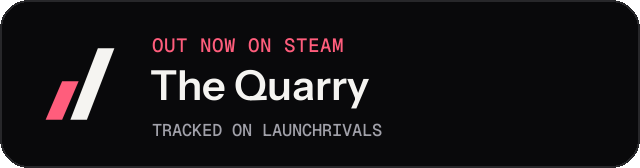 Dark launch badge for The Quarry