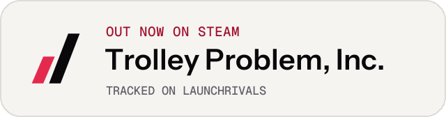 Light launch badge for Trolley Problem, Inc.