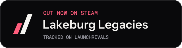 Dark launch badge for Lakeburg Legacies