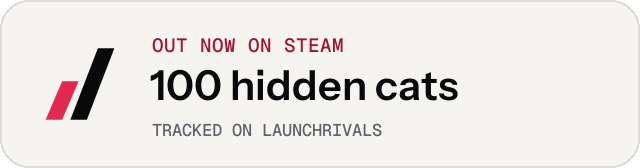 Light launch badge for 100 hidden cats