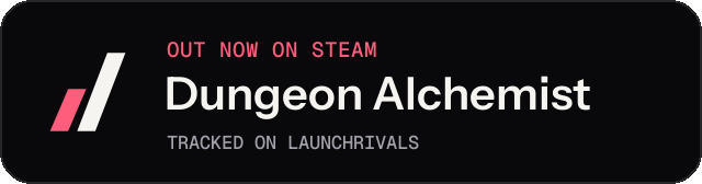 Dark launch badge for Dungeon Alchemist