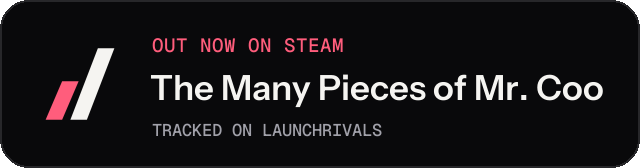 Dark launch badge for The Many Pieces of Mr. Coo