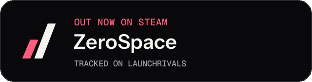 Dark launch badge for ZeroSpace