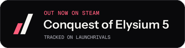 Dark launch badge for Conquest of Elysium 5