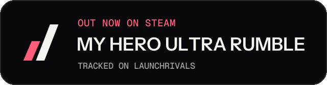Dark launch badge for MY HERO ULTRA RUMBLE