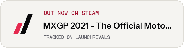 Light launch badge for MXGP 2021 - The Official Motocross Videogame