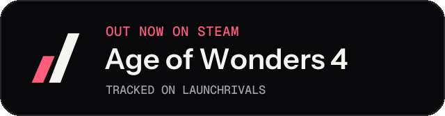 Dark launch badge for Age of Wonders 4