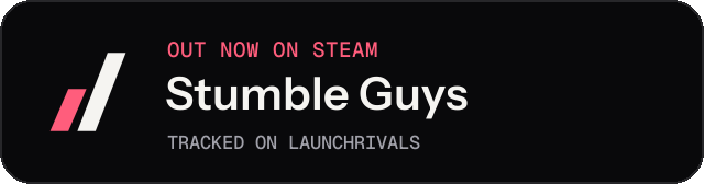 Dark launch badge for Stumble Guys