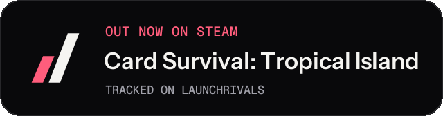 Dark launch badge for Card Survival: Tropical Island