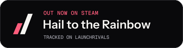 Dark launch badge for Hail to the Rainbow
