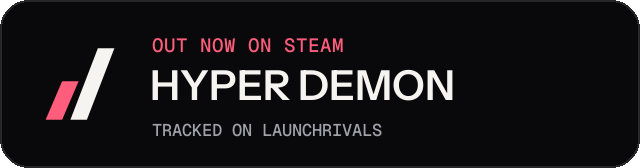 Dark launch badge for HYPER DEMON