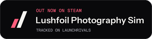 Dark launch badge for Lushfoil Photography Sim
