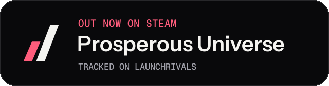 Dark launch badge for Prosperous Universe