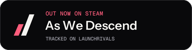 Dark launch badge for As We Descend