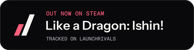 Dark launch badge for Like a Dragon: Ishin!