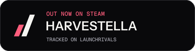 Dark launch badge for HARVESTELLA