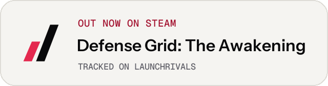 Light launch badge for Defense Grid: The Awakening