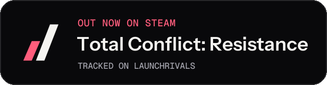 Dark launch badge for Total Conflict: Resistance