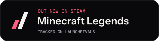 Dark launch badge for Minecraft Legends