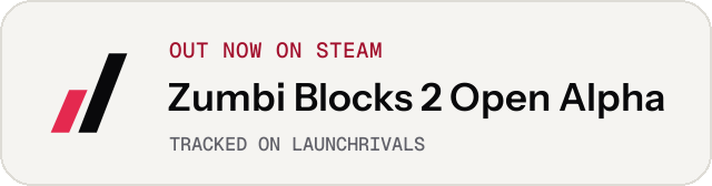 Light launch badge for Zumbi Blocks 2 Open Alpha