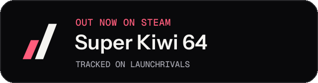 Dark launch badge for Super Kiwi 64