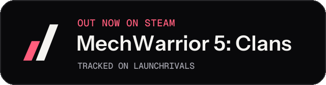 Dark launch badge for MechWarrior 5: Clans