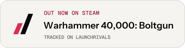 Light launch badge for Warhammer 40,000: Boltgun