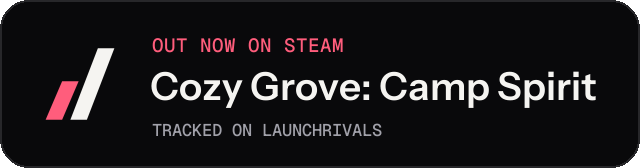 Dark launch badge for Cozy Grove: Camp Spirit