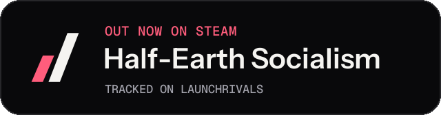 Dark launch badge for Half-Earth Socialism