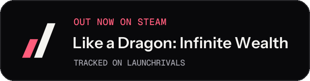 Dark launch badge for Like a Dragon: Infinite Wealth