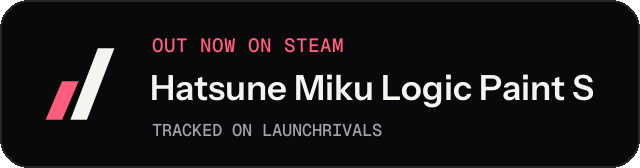 Dark launch badge for Hatsune Miku Logic Paint S