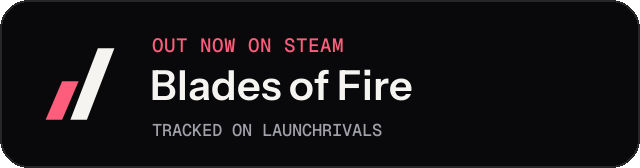 Dark launch badge for Blades of Fire