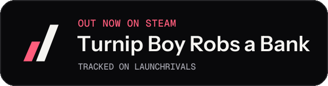 Dark launch badge for Turnip Boy Robs a Bank