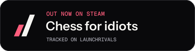 Dark launch badge for Chess for idiots