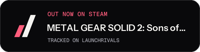 Dark launch badge for METAL GEAR SOLID 2: Sons of Liberty - Master Collection Version