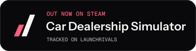 Dark launch badge for Car Dealership Simulator
