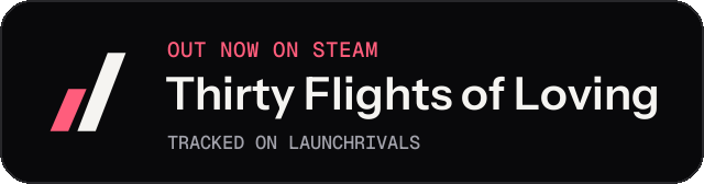 Dark launch badge for Thirty Flights of Loving