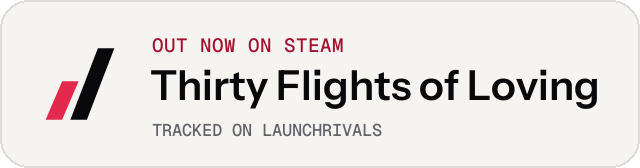 Light launch badge for Thirty Flights of Loving